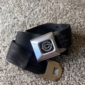 Chevrolet Logo Official Licensed Chevy Authentic Black Seatbelt Belt Buckle Down